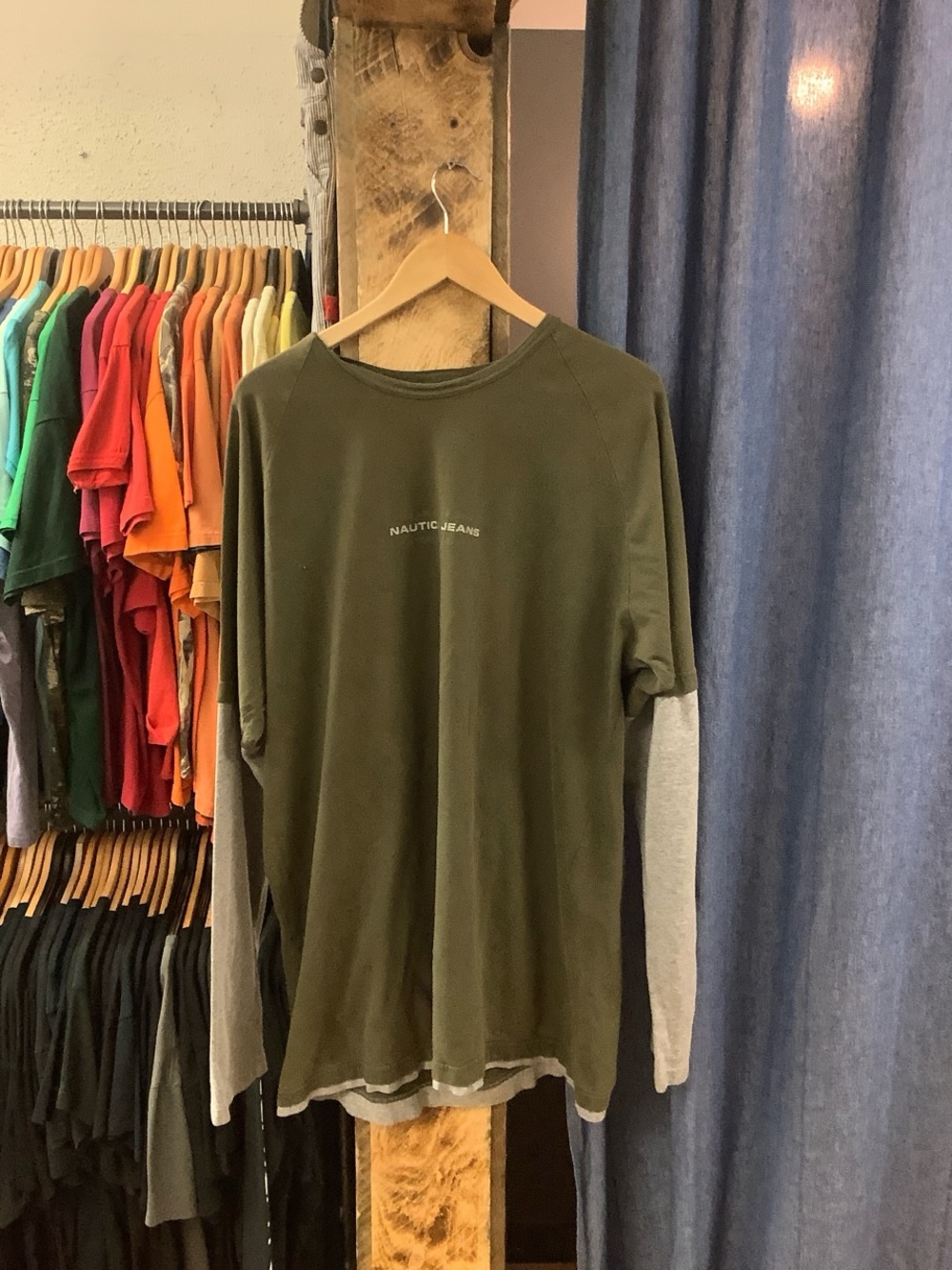 Vintage Nautica Green/Grey Longsleeve